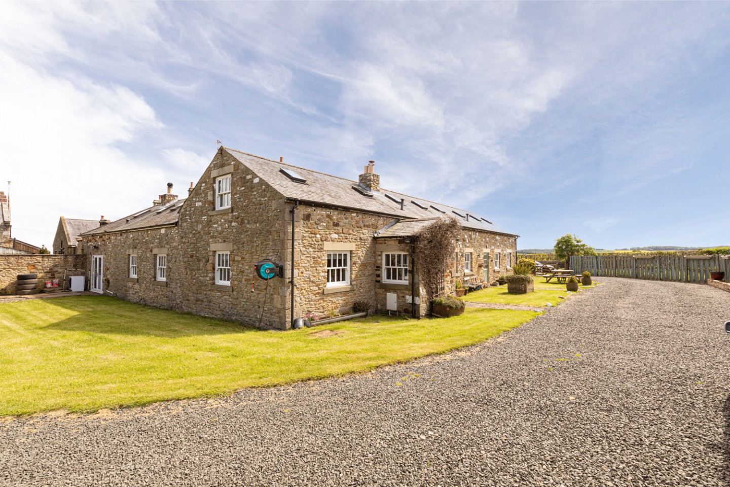 corner view of the cottage